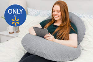 Sleeper Keeper Jersey Lounging Position in Heather Gray