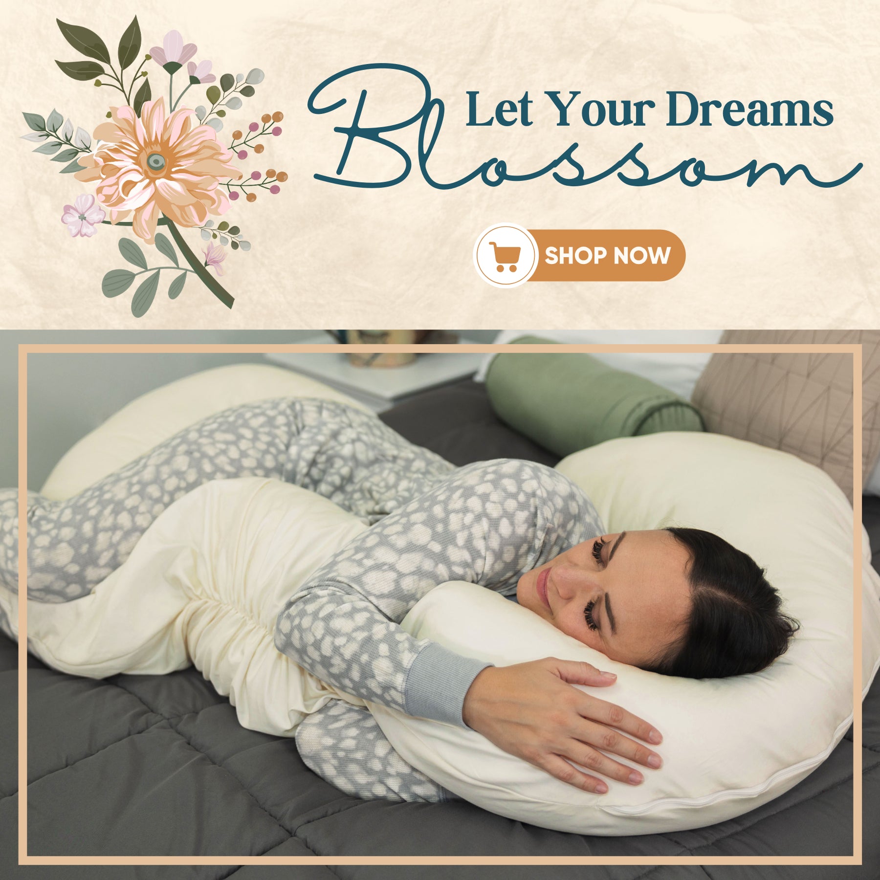 Let Your Dreams Blossom Shop Now with the Grow to Sleep in Supreme Ivory