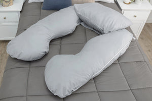 Back N Belly On My Own Petite Body Pillow Product Only in Peaceful Gray