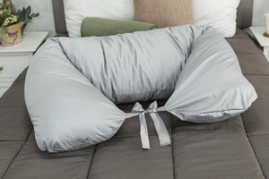 Boomerest Supreme Cover Tied in Peaceful Gray
