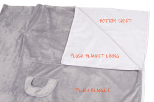 Cozy Dozy Blanket Product Only in Gray and White