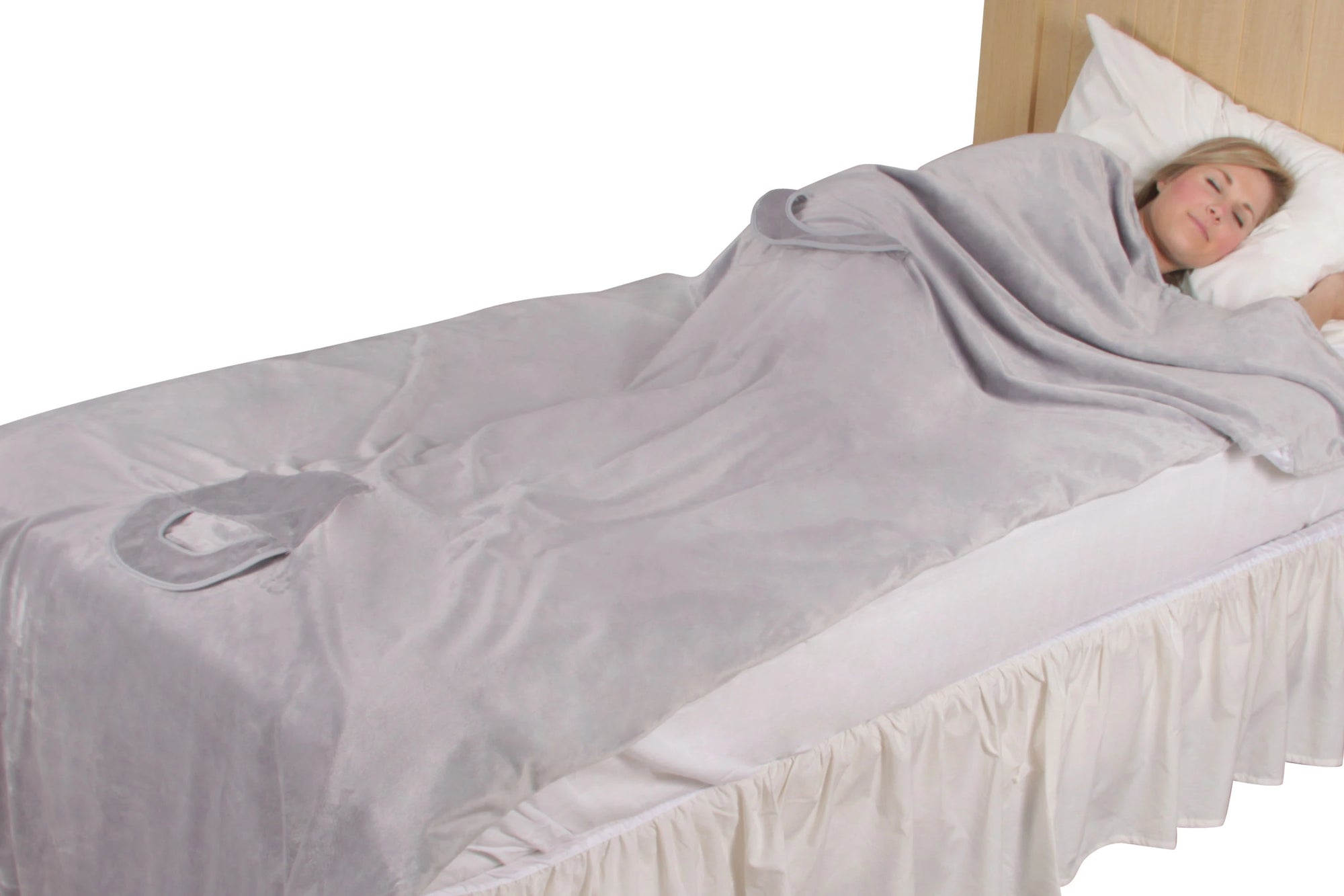 Cozy Dozy Blanket Sleeping Pose in Gray