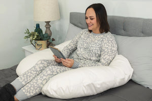 Grow To Sleep Supreme Body Pillow Lounging Position Ivory