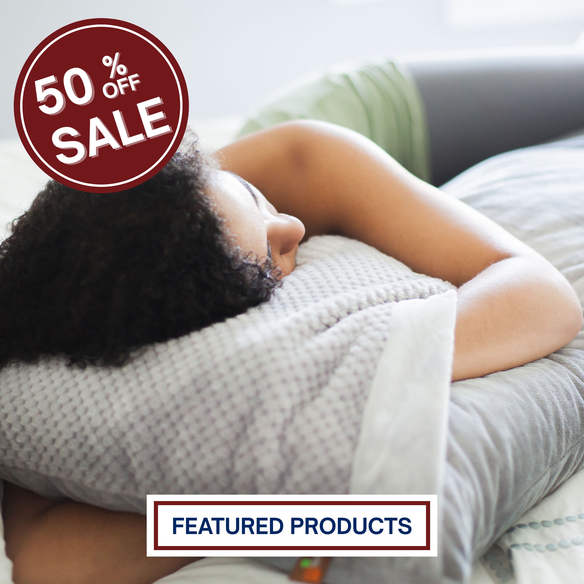 50% off Featured Products with a Sloucher Body Pillow in Gray