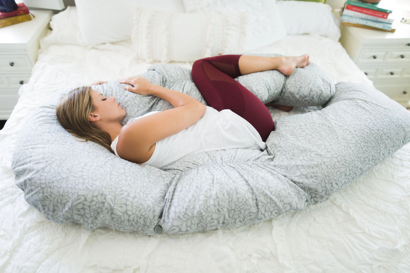 Leachco back n top belly pillow cover