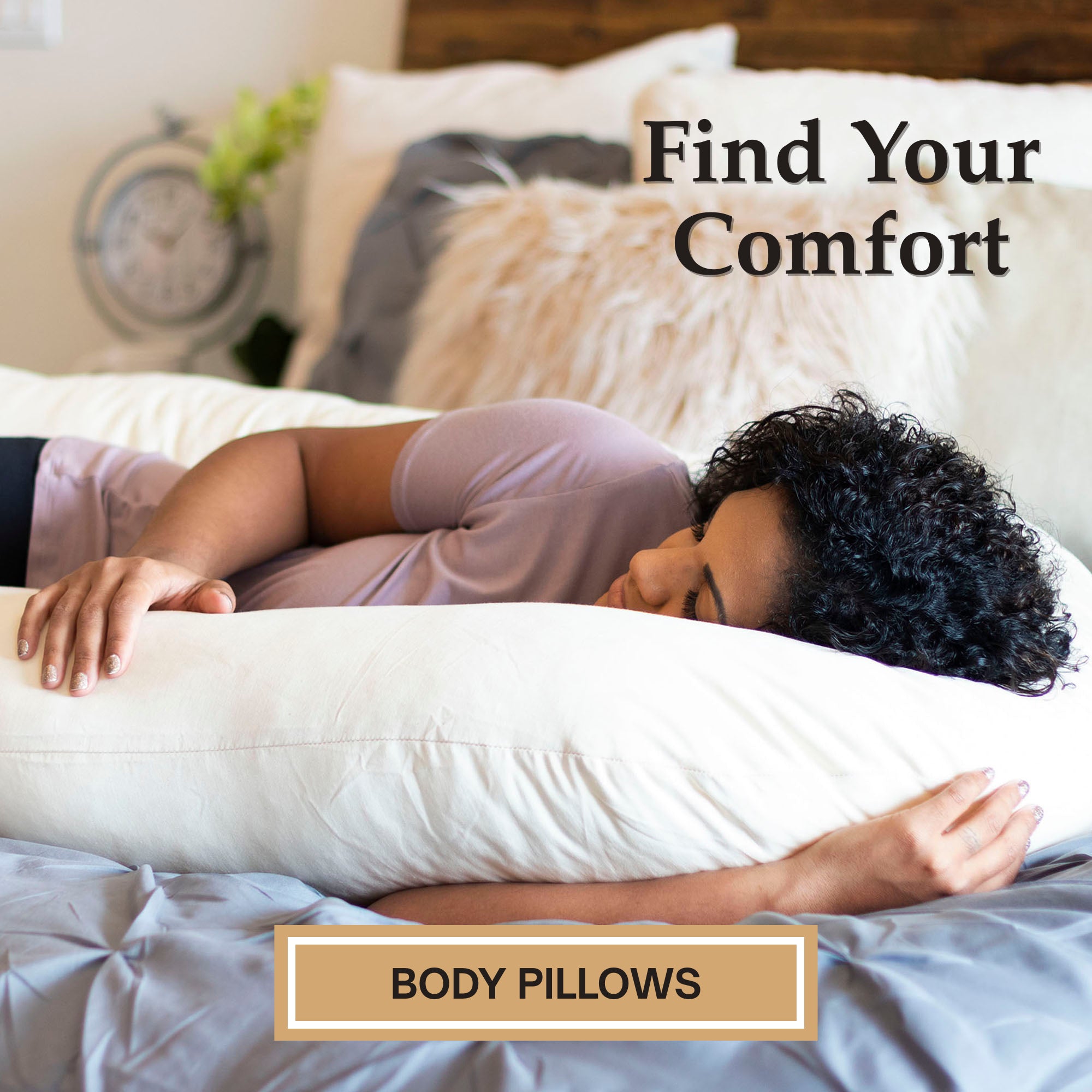 Find your comfort, Body Pillows with a Back N Belly Organic Natural Ivory Body Pillow