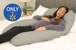 Leachco Slumber Wonder Contoured Total Body Pillow in Peaceful Gray Only at Walmart Nap Image