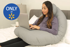 Leachco Slumber Wonder Contoured Total Body Pillow in Peaceful Gray Only at Walmart Work It Image