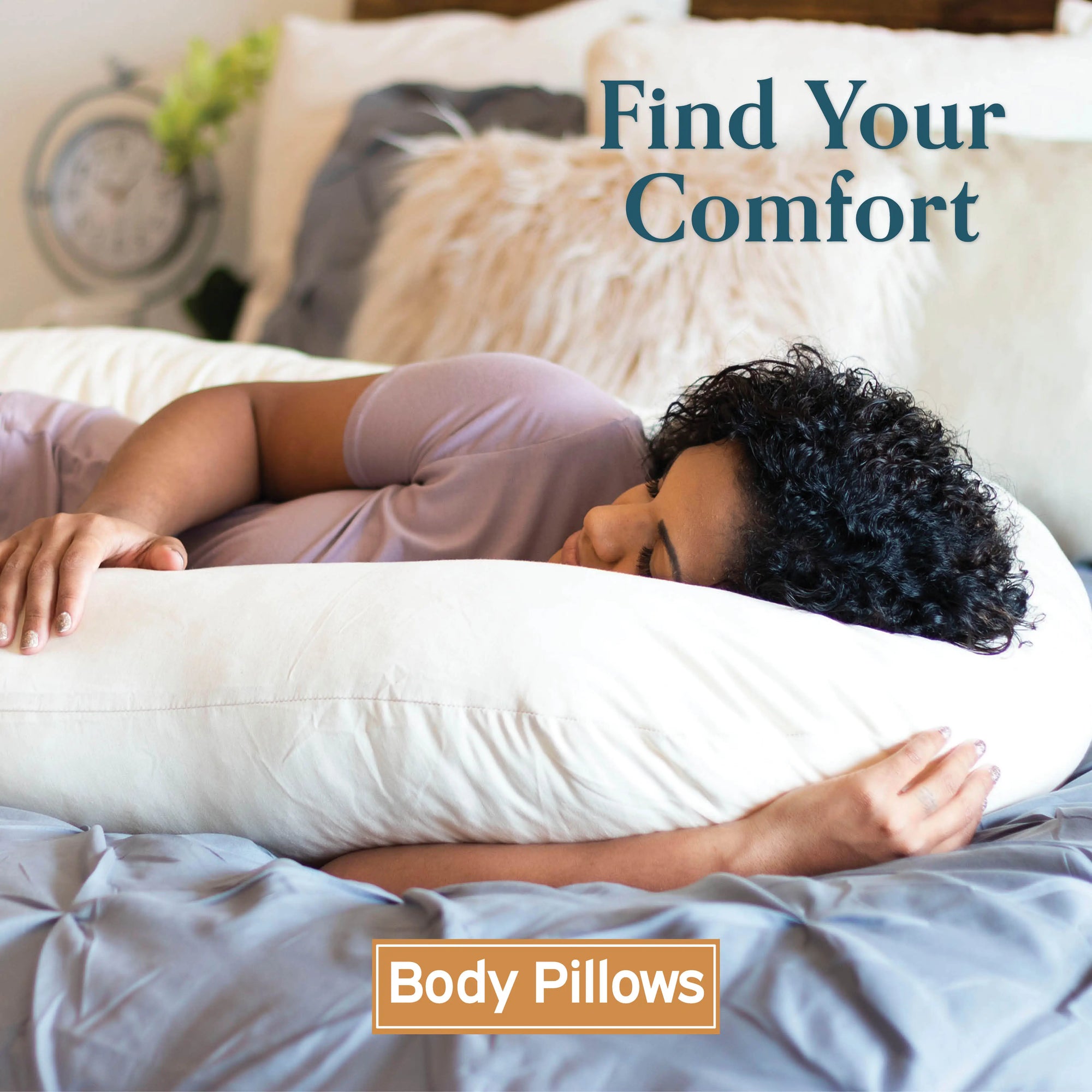 Find Your Comfort Body Pillows with Back N Belly Organic in Natural Ivory