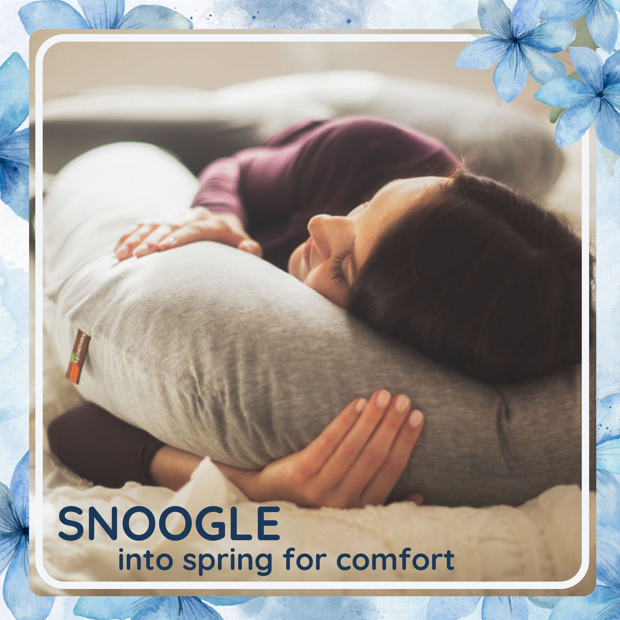 Snoogle into spring for comfort with Snoogle Jersey in Heather Gray