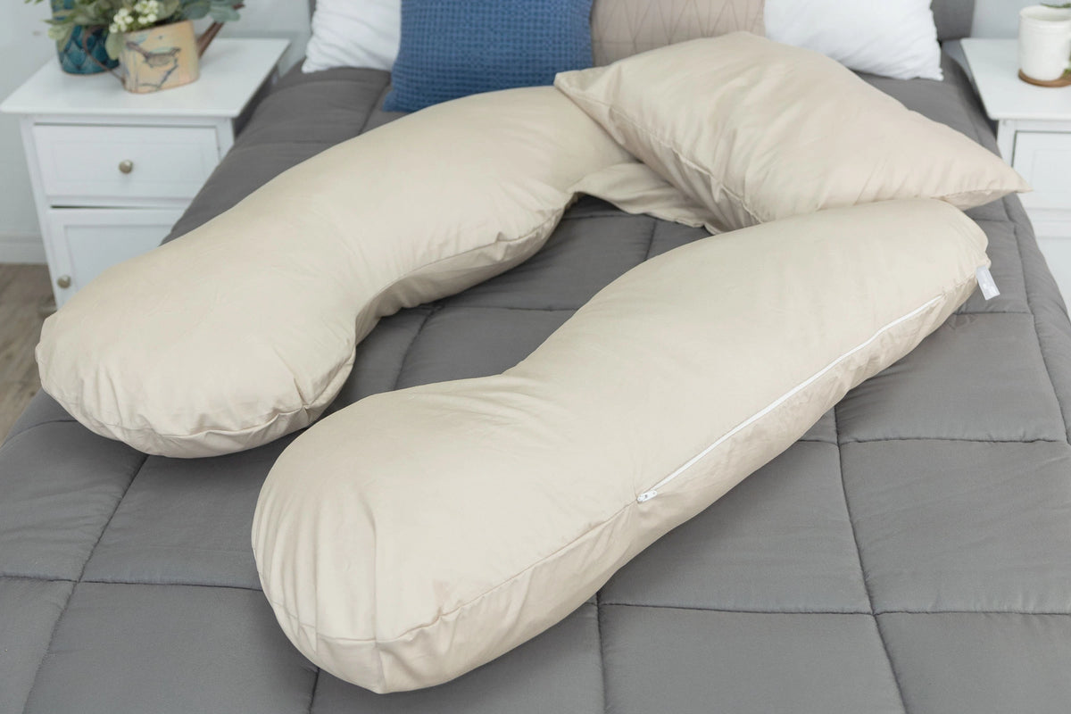 Back N Belly On My Own Petite Body Pillow Product Only in Lightly Latte