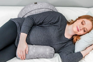 Preggie Pouffe Laying Position in Floral Lace