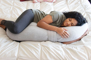 Tummy Tucker Pillow Lifestyle in Heather Gray
