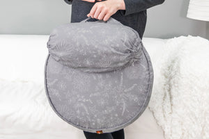 Preggie Pouffe Carrying Position in Floral Lace