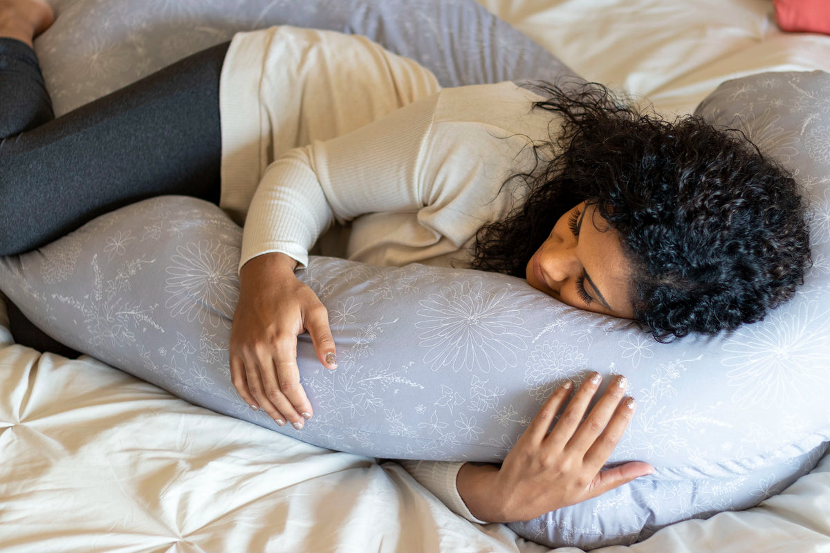 Snoogle Embrace Closeup Lifestyle in Floral Lace