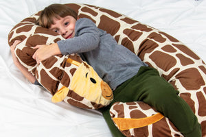 Giraffe Snoogle Jr Hugging Lifestyle